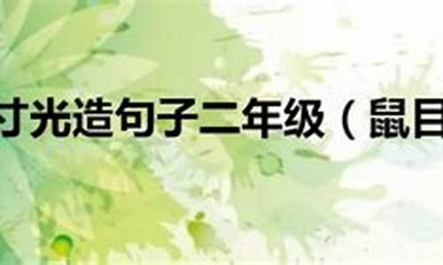 鼠目寸光造句100个简单概括_鼠目寸光造