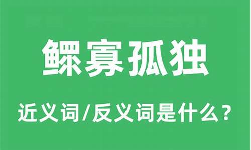 鳏寡孤独的意思是什么解释_鳏寡孤独的意思