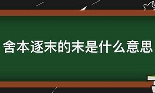 舍本逐末造句和意思怎么写简单_舍本逐末解释并积累词语