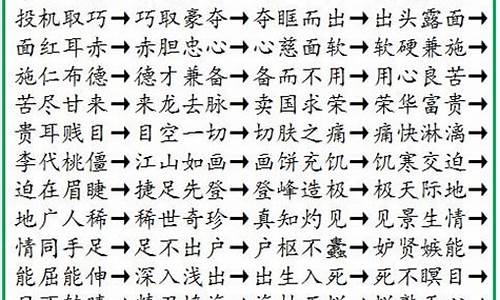 成语接龙大全二字开头成语_成语接龙大全二字开头成语有哪些